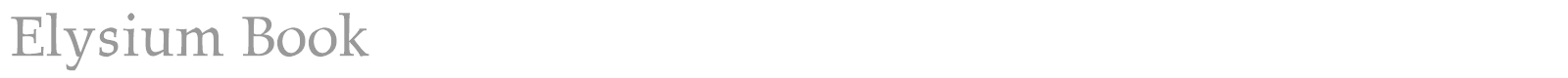 Elysium Book font preview